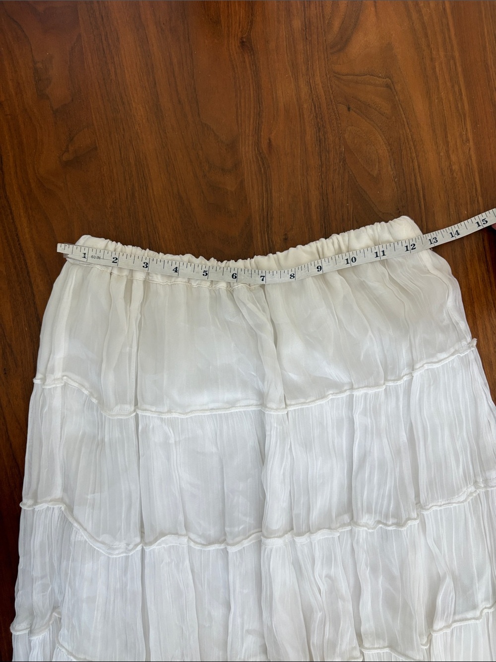 All Saints Eva Tiered Maxi Skirt Chalk White Size US 0 - Picture 13 of 13